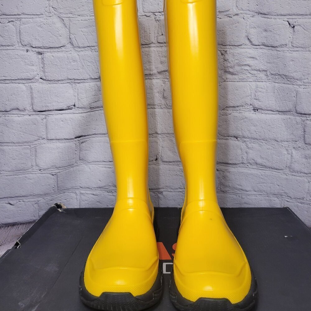 Bass Outdoor Womens Yellow Waterproof Rain Boots - Picture 2 of 7